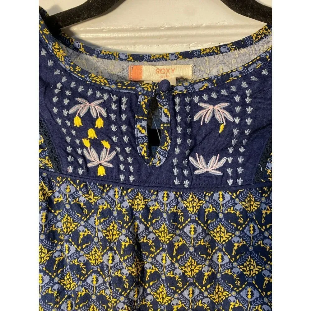 NWT Roxy girls, waiting for you embroidered dress 8